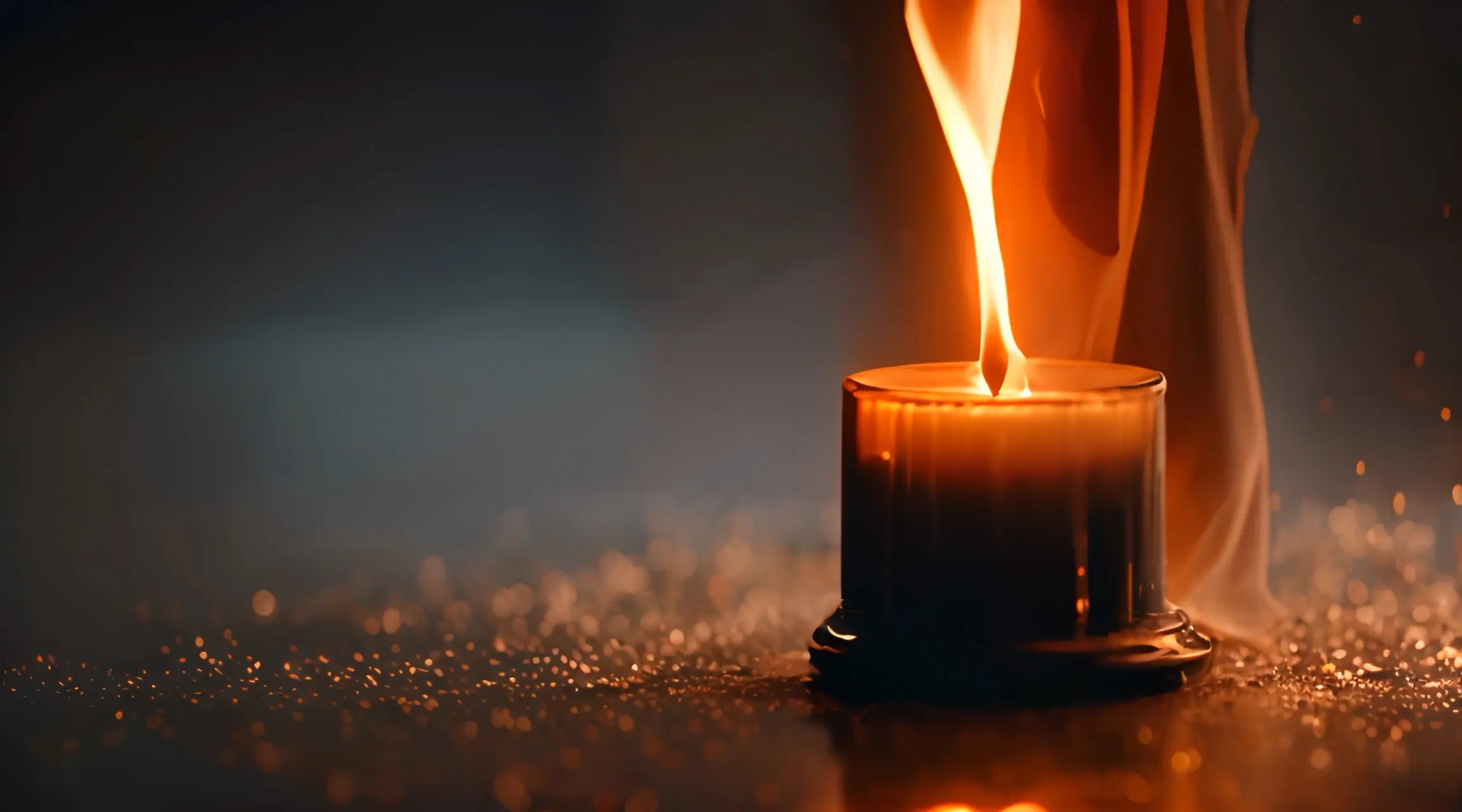 Gentle Candle Flicker with Glitter Peaceful Ambient Video